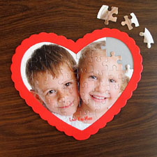 We Heart Grandma Personalized Heart Shape Puzzle