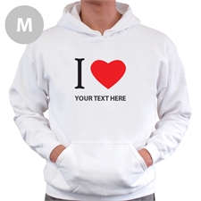 Personalized I Love (Heart) White Medium