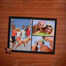 Black Three Collage 18 X 24 Photo Puzzle
